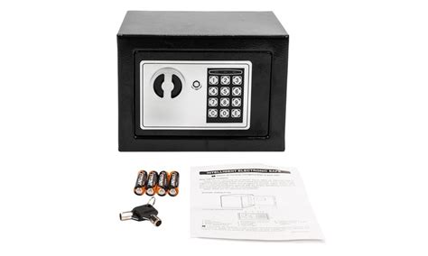 221 oz home use digital steel security safe box|0.17 Cubic Feet Electronic Safe Box, Digital Steel .